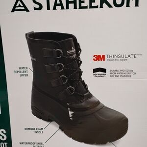 Staheekum Black Waterproof  Snow Boots